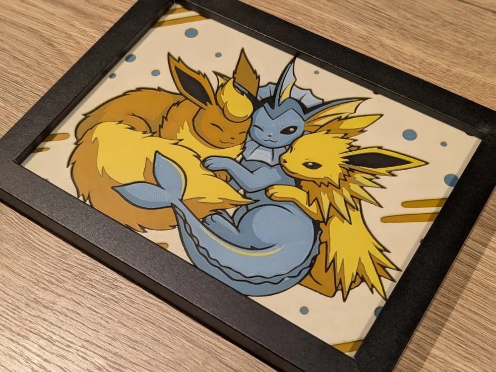 Kanto Eeveelution 7x5 Hueforge Kanto Eeveelution 7x5 Hueforge