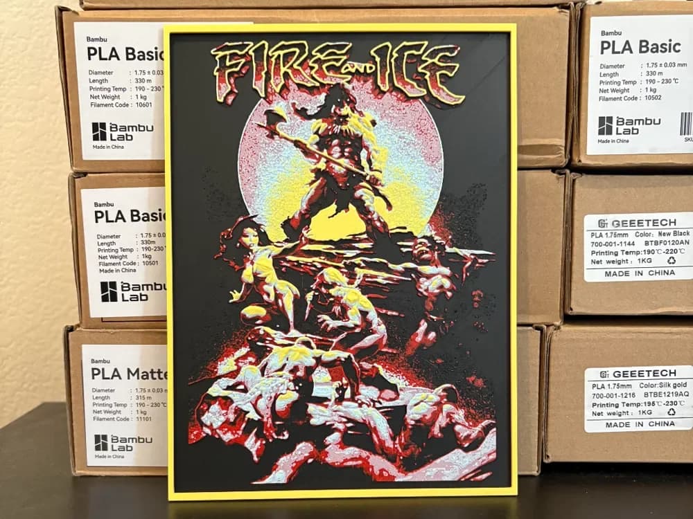 Fire and Ice Hueforge by Estiv HueForge model: Fire and Ice Hueforge by Estiv