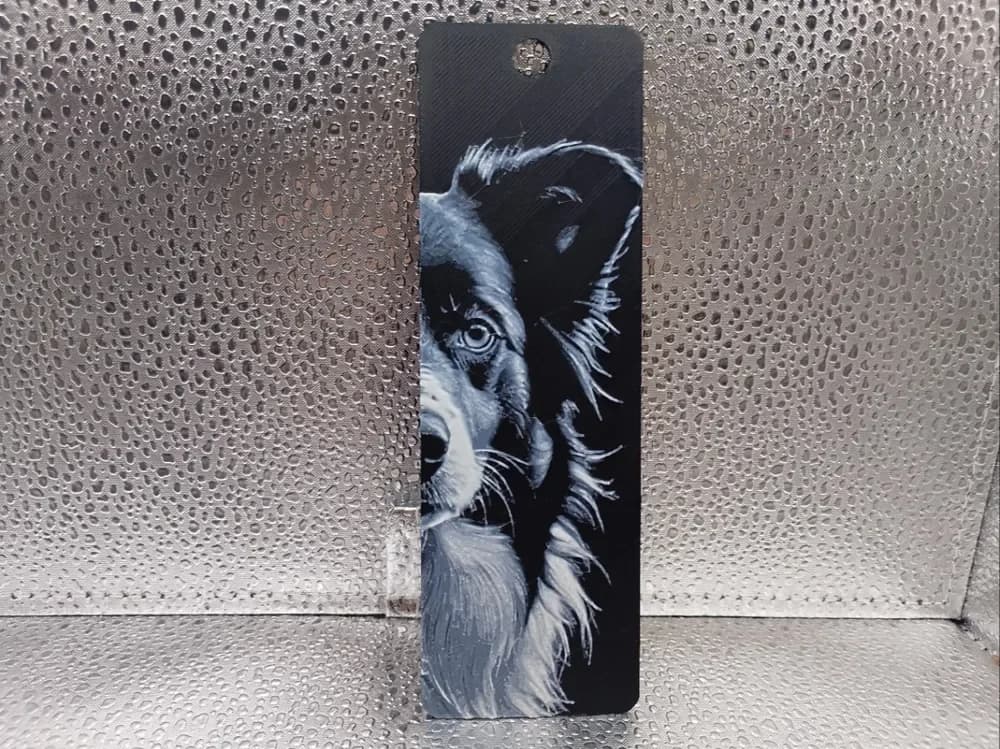 Border Collie Bookmark hueforge by Borishotch Industries HueForge model: Border Collie Bookmark hueforge by Borishotch Industries