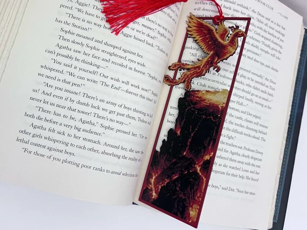 Phoenix Rising Bookmark by 3djd HueForge model: Phoenix Rising Bookmark by 3djd