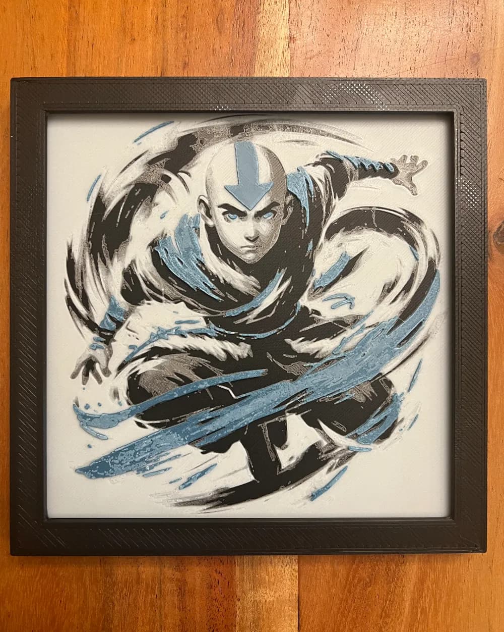The Last Airbender's Aang by JustBe 3D Printing HueForge model: The Last Airbender's Aang by JustBe 3D Printing