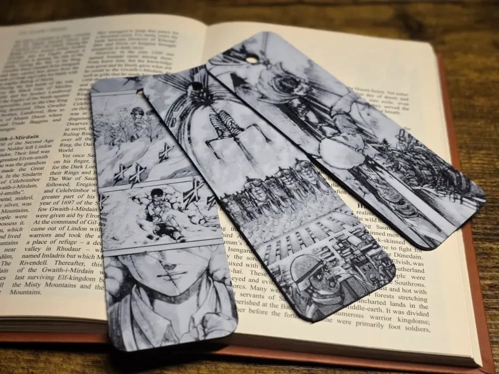 Attack On Titan Bookmarks - Set of 3 by N0vA Designs HueForge model: Attack On Titan Bookmarks - Set of 3 by N0vA Designs