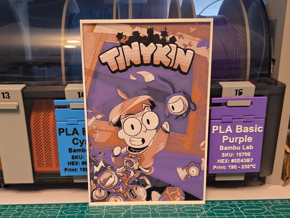 Tinykin Game Poster - Hueforge Art by Lumpy3D HueForge model: Tinykin Game Poster - Hueforge Art by Lumpy3D