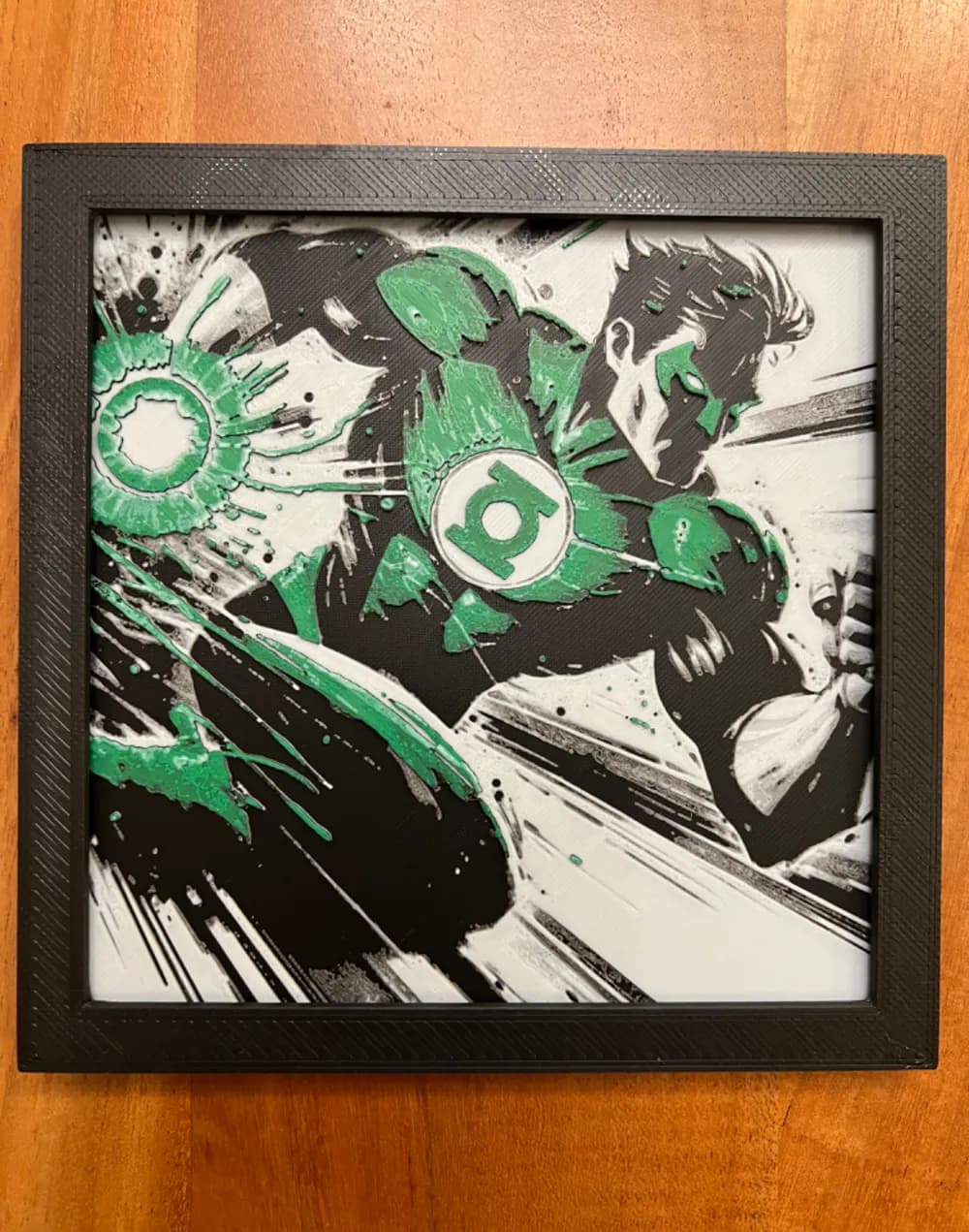 Green Lantern by JustBe 3D Printing HueForge model: Green Lantern by JustBe 3D Printing