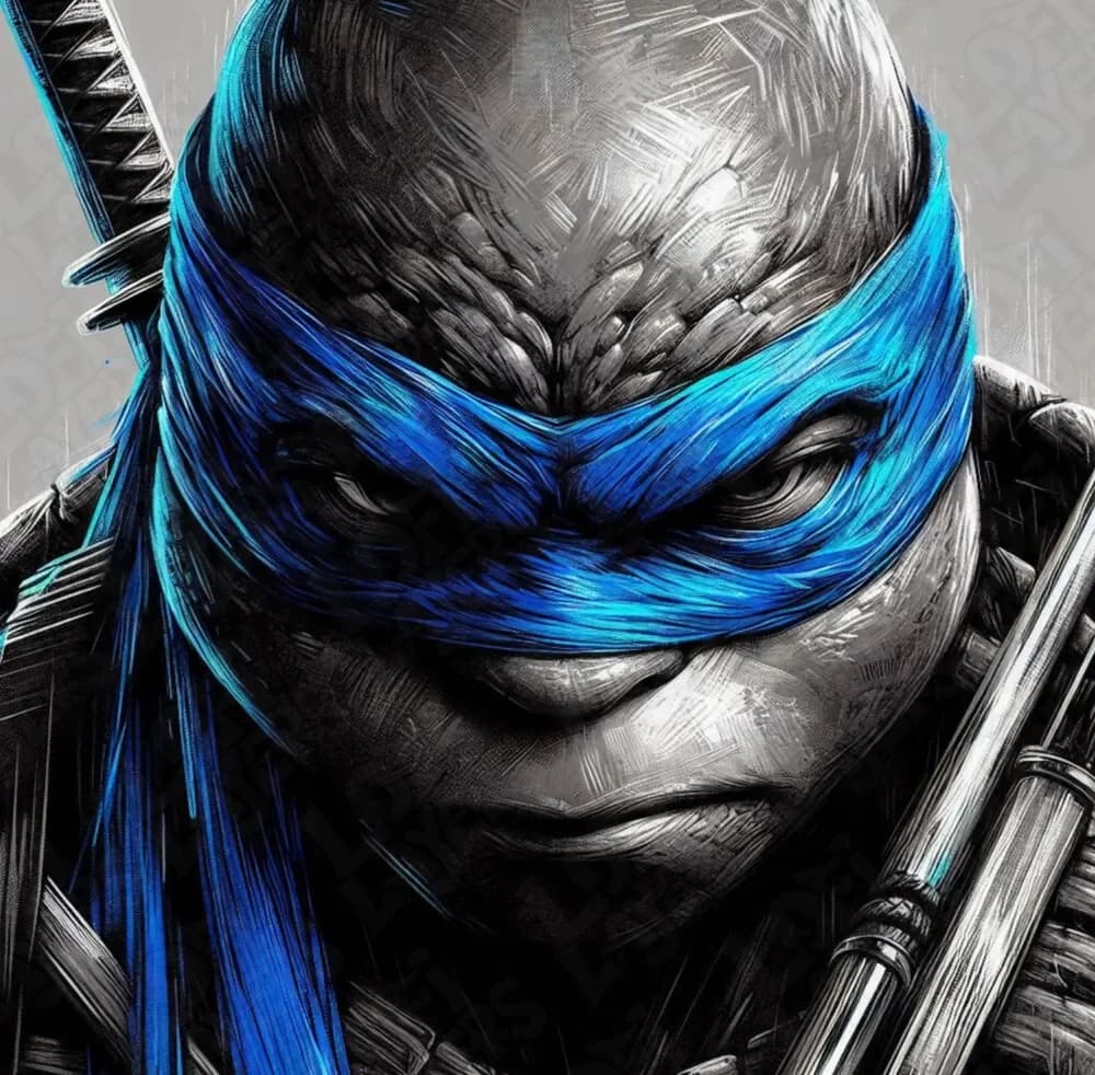 TMNT Leonardo (Leo) Hueforge by LoFi Layers HueForge model: TMNT Leonardo (Leo) Hueforge by LoFi Layers