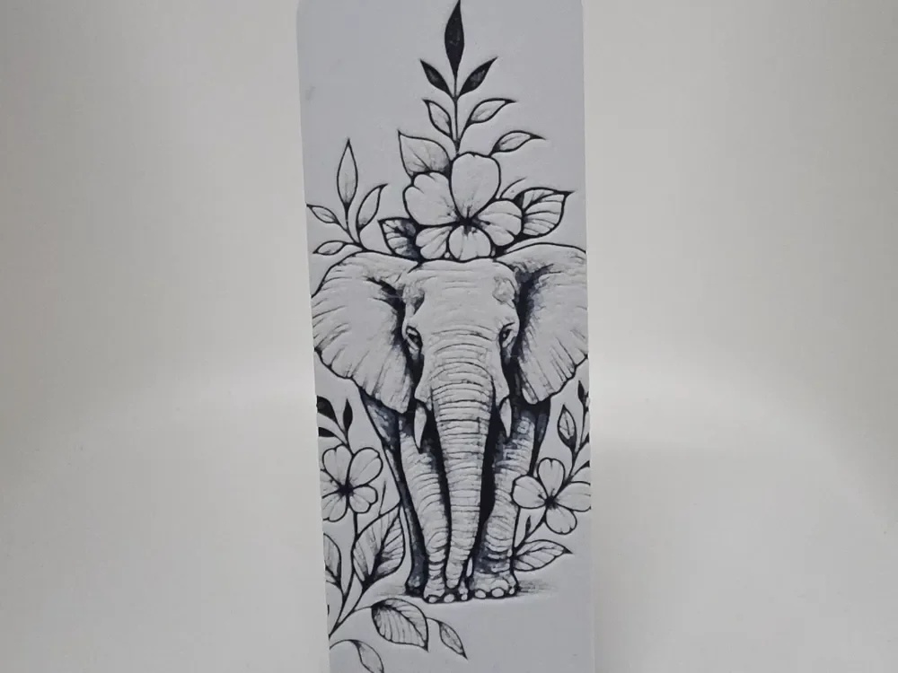 Elephant Bookmark by Morganja HueForge model: Elephant Bookmark by Morganja