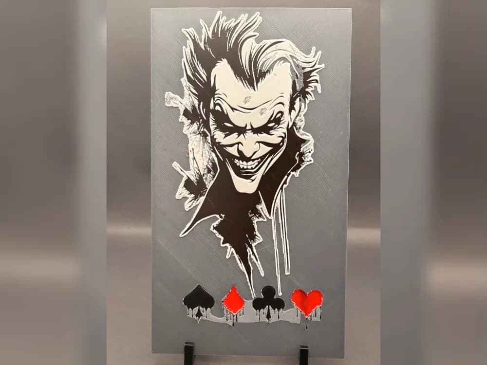 The Joker Playing Card HueForge Print by iPrintStuffau HueForge model: The Joker Playing Card HueForge Print by iPrintStuffau