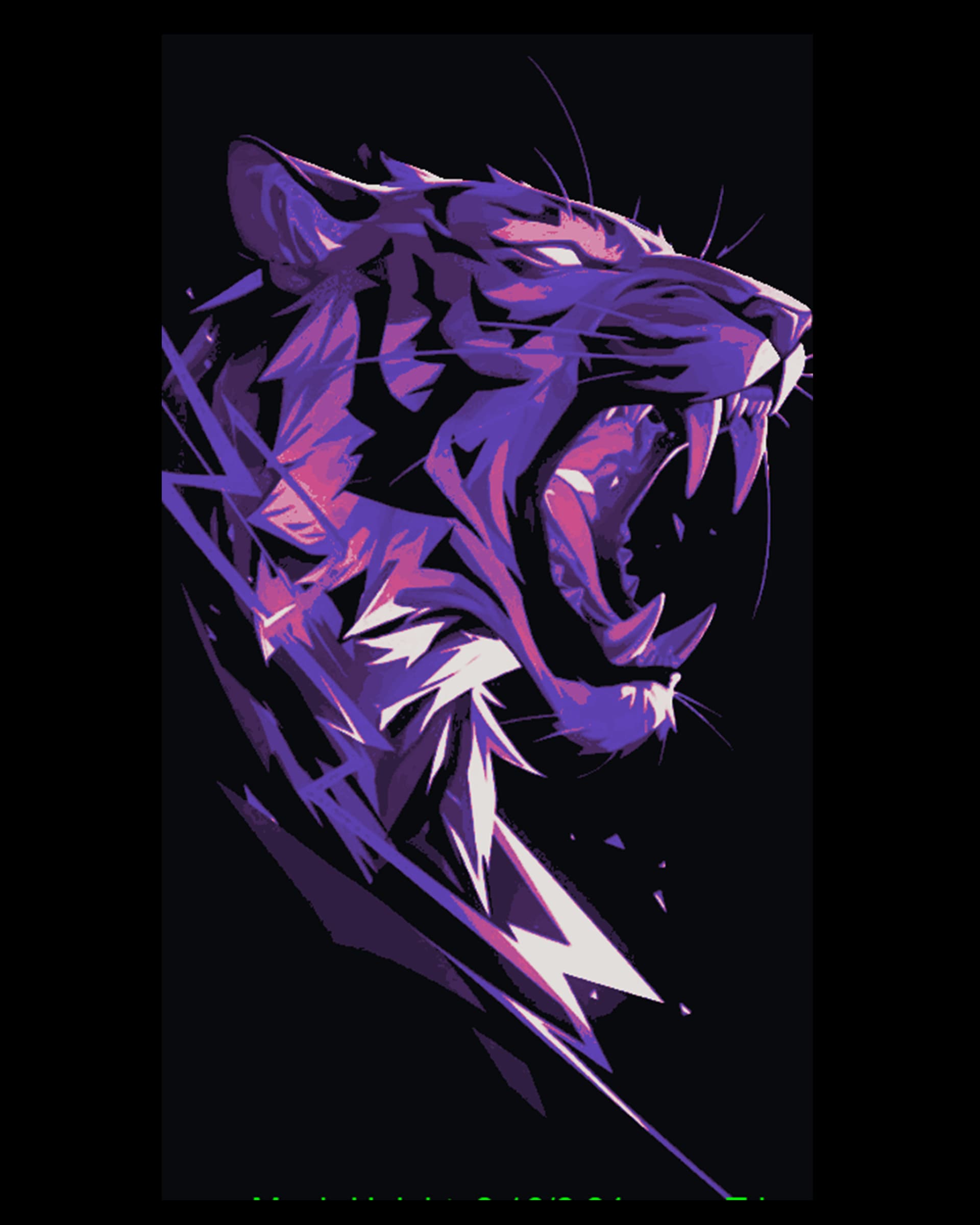 Flash Color Vector Art design of a Roaring Tiger - Hueforge art by BooneCo3d HueForge model: Flash Color Vector Art design of a Roaring Tiger - Hueforge art by BooneCo3d