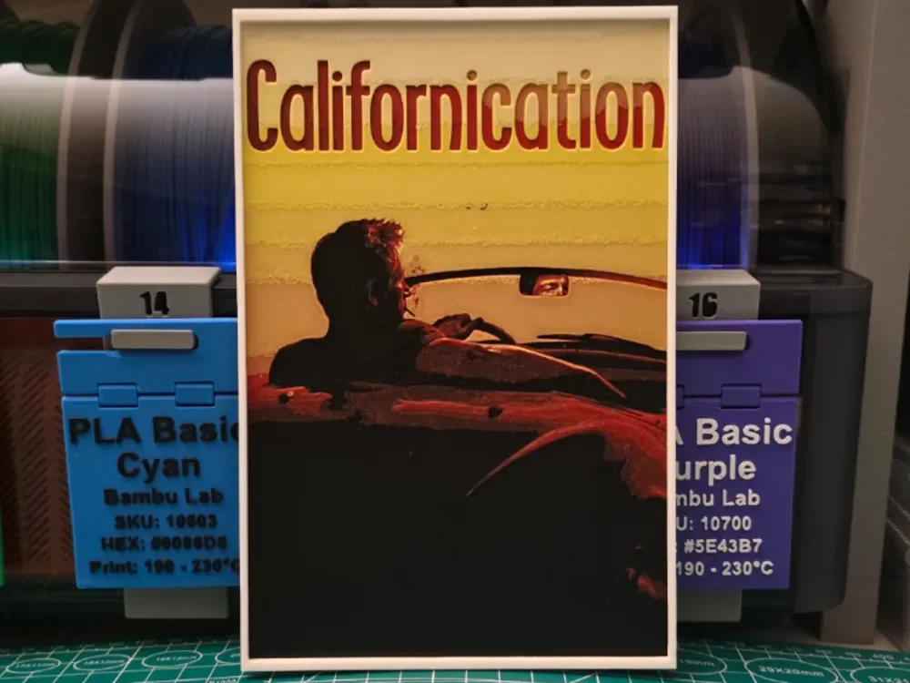 Californication Poster - Hueforge Art by Lumpy3D HueForge model: Californication Poster - Hueforge Art by Lumpy3D
