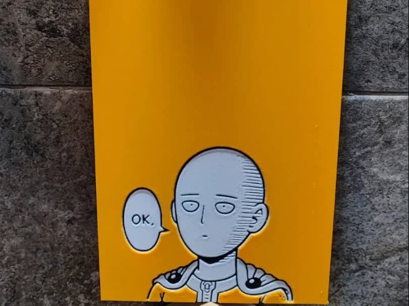 One Punch man by Garuda3D HueForge model: One Punch man by Garuda3D