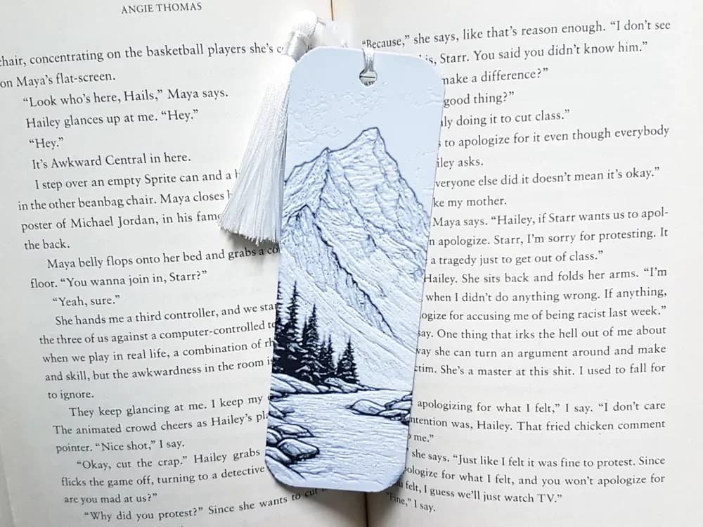 Bookmark, Mountain Scene by Dame Jo HueForge model: Bookmark, Mountain Scene by Dame Jo