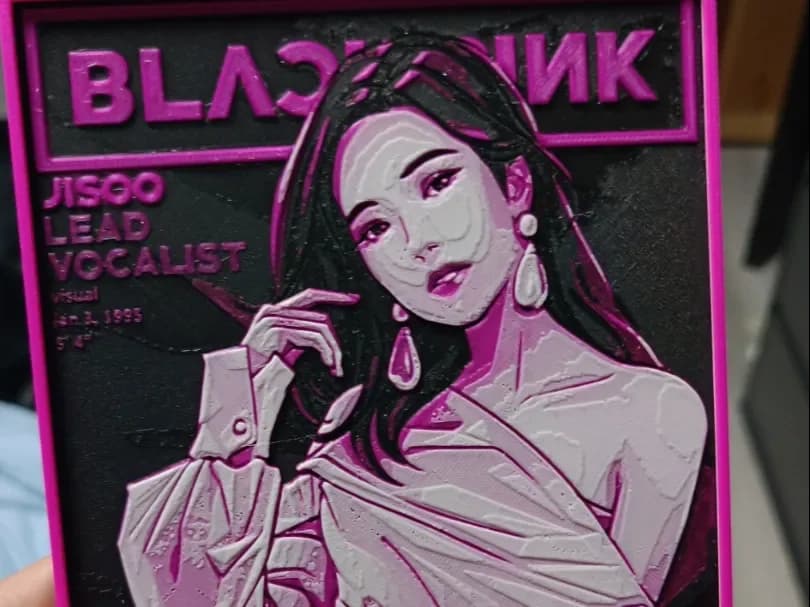 Jisoo Blackpink by Garuda3D HueForge model: Jisoo Blackpink by Garuda3D