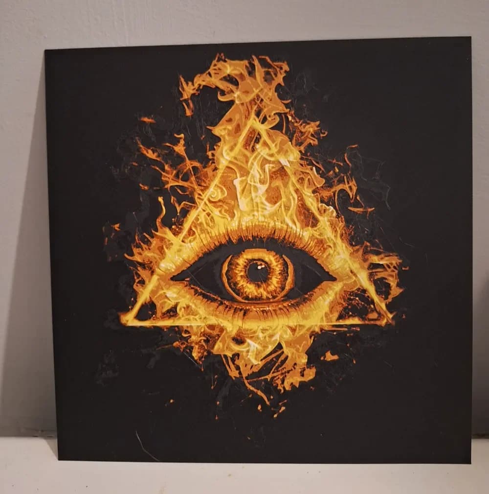 All Seeing Flame Eye - Hueforge 4 colours by 3dGlow HueForge model: All Seeing Flame Eye - Hueforge 4 colours by 3dGlow