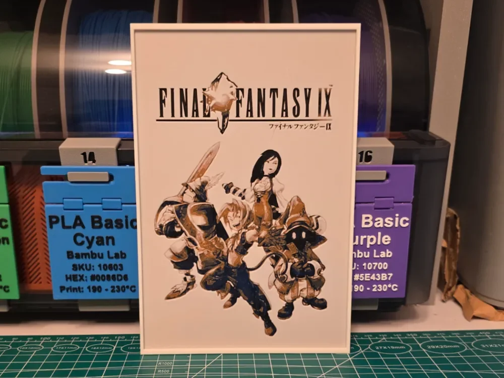 Final Fantasy IX Game Poster - Hueforge Art by Lumpy3D HueForge model: Final Fantasy IX Game Poster - Hueforge Art by Lumpy3D