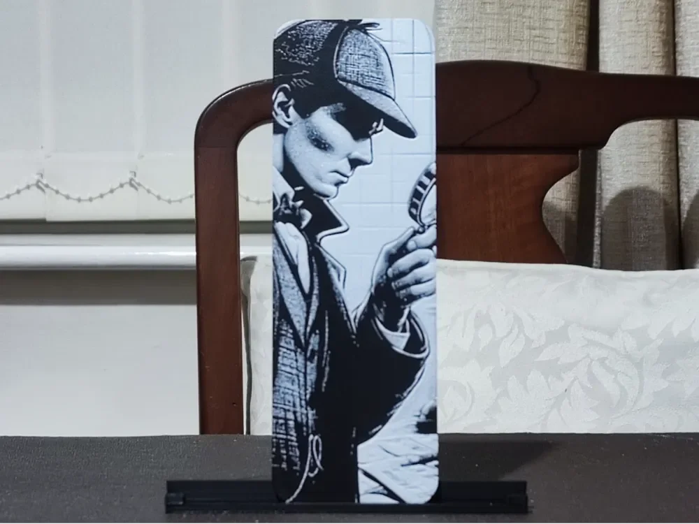 Sherlock Holmes Bookmark - 2 Color by BoDad HueForge model: Sherlock Holmes Bookmark - 2 Color by BoDad