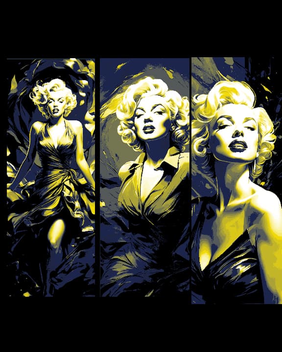 Fashion Photo Fan Art of Marilyn Monroe - Set of 3 Bookmarks. Fashion Photo Fan Art of Marilyn Monroe - Set of 3 Bookmarks.