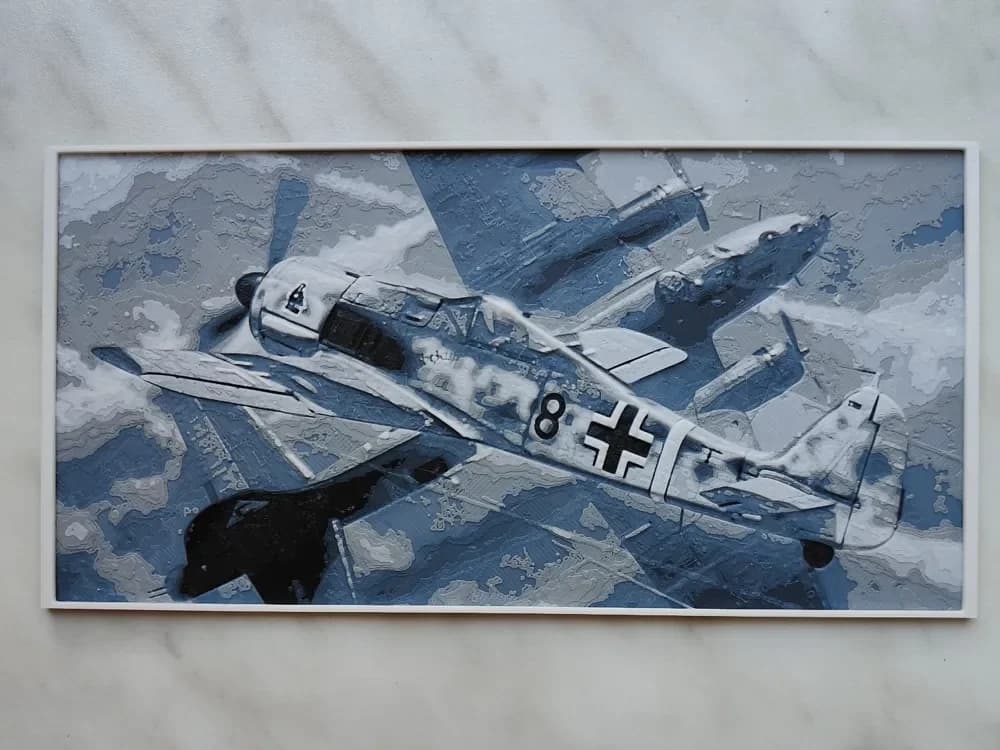 Focke-Wulf Fw 190 A-5 - Hueforge by BeaN HueForge model: Focke-Wulf Fw 190 A-5 - Hueforge by BeaN