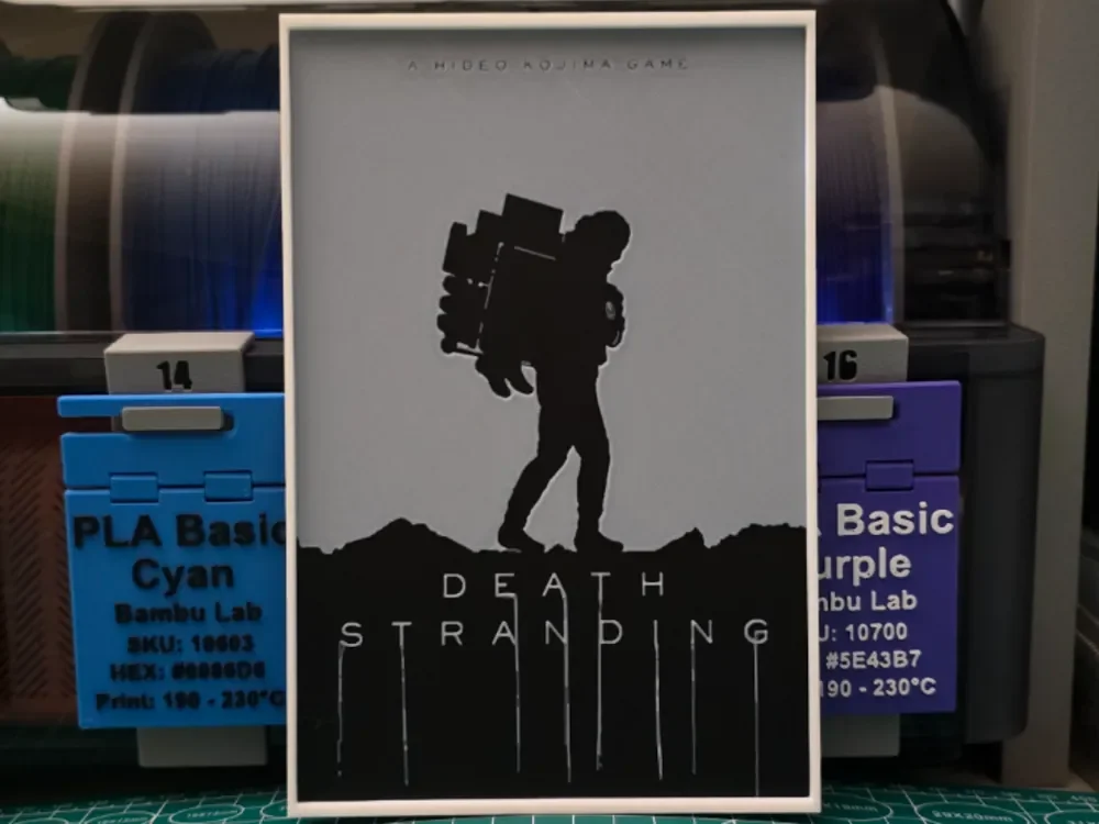 Death Stranding Poster - Hueforge Art by Lumpy3D HueForge model: Death Stranding Poster - Hueforge Art by Lumpy3D