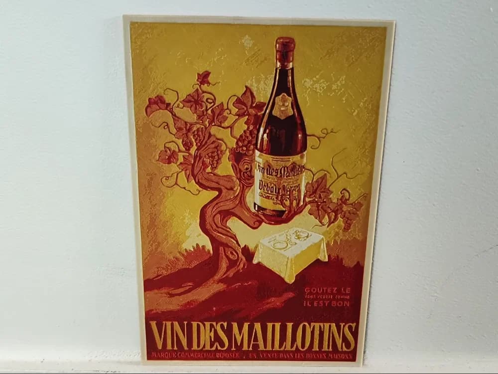 French vintage advertising - Vin des maillotins by Altf4-Formation HueForge model: French vintage advertising - Vin des maillotins by Altf4-Formation