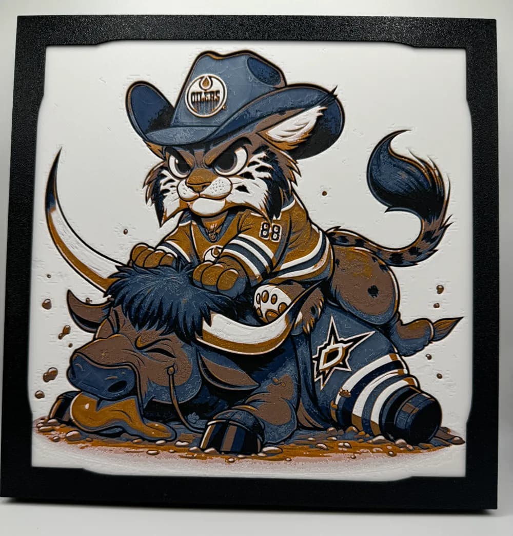 HueForge model: Edmonton Oilers heading to the Stanley Cup Finals! by Canadian Gamer