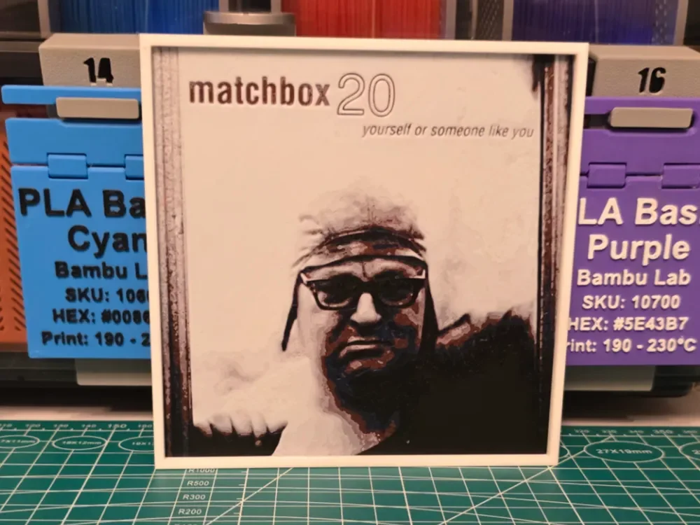 Matchbox Twenty "Yourself or Someone Like You" Art by Lumpy3D HueForge model: Matchbox Twenty "Yourself or Someone Like You" Art by Lumpy3D