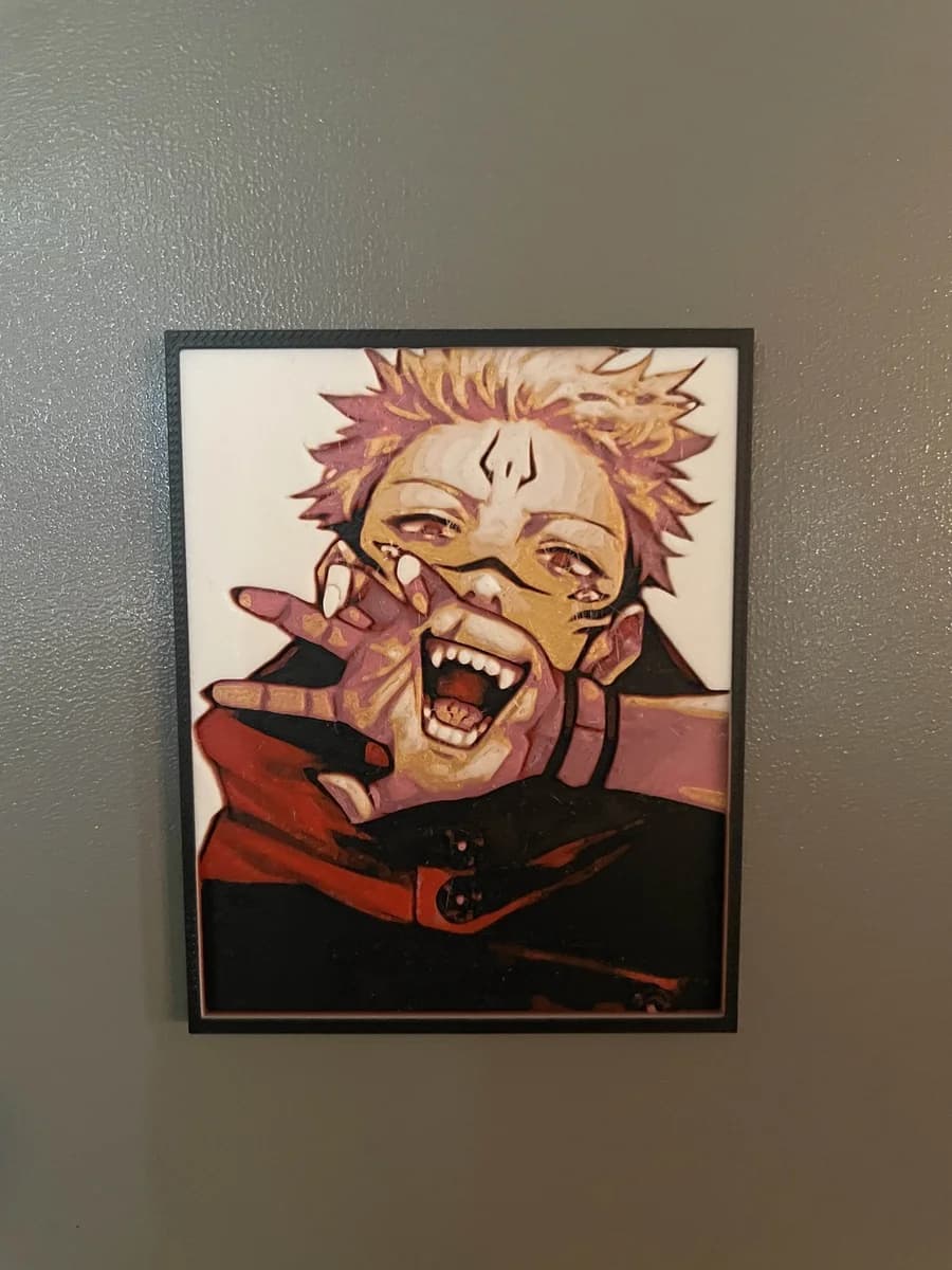 Mini Sukuna by Cloudy Nostalgia HueForge model: Mini Sukuna by Cloudy Nostalgia