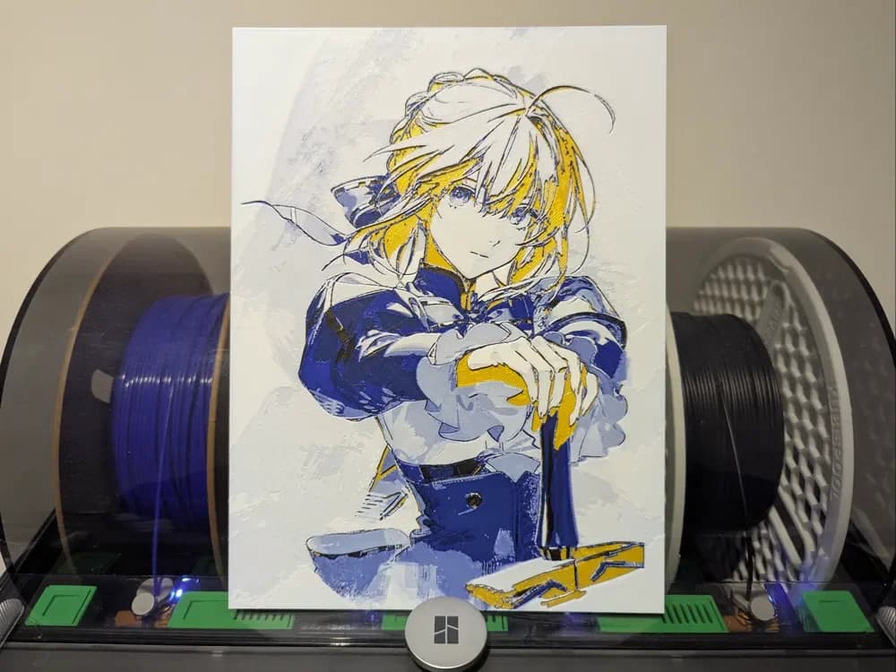 HueForge model: Honkai Star Rail / Fate Sabre by Razel