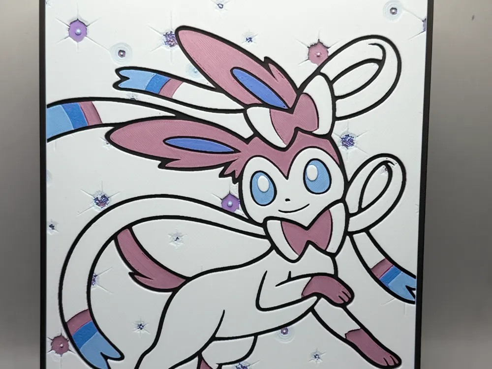 Pokemon Hueforge - Sylveon by MonkeyForge 3D HueForge model: Pokemon Hueforge - Sylveon by MonkeyForge 3D