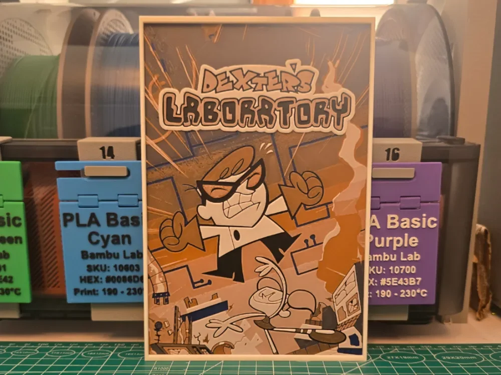 Dexter's Laboratory Poster - Hueforge Art by Lumpy3D HueForge model: Dexter's Laboratory Poster - Hueforge Art by Lumpy3D