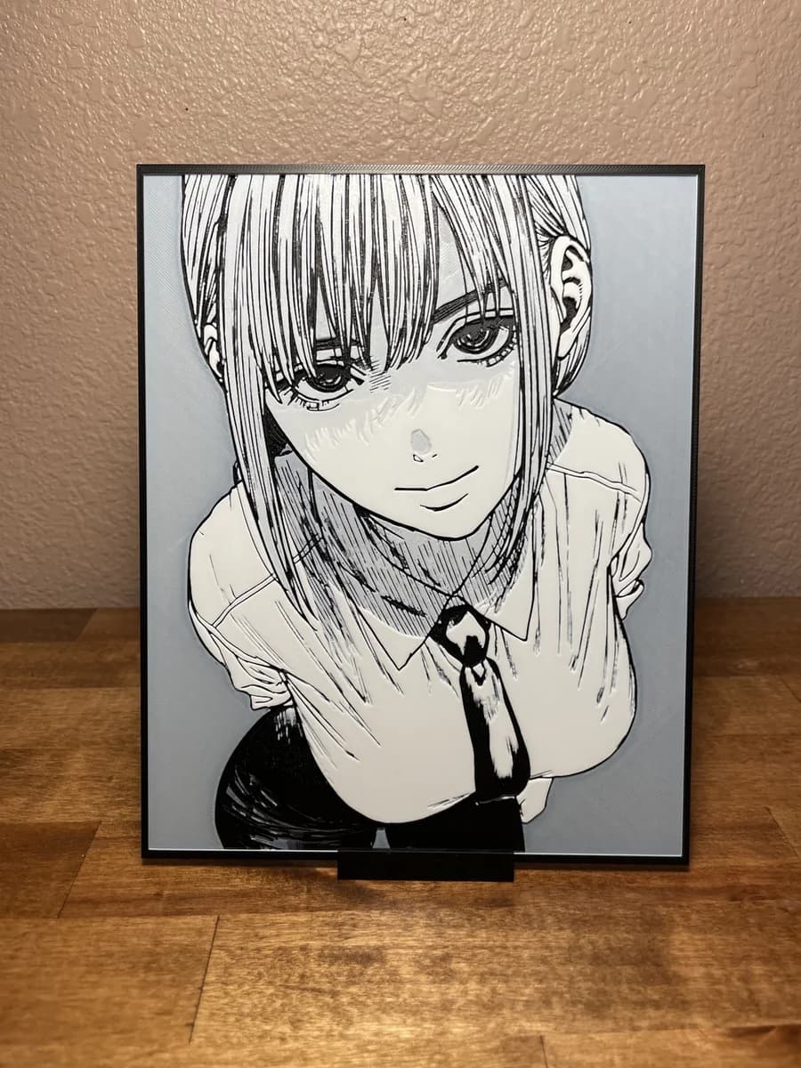 Sexy Makima by Cloudy Nostalgia HueForge model: Sexy Makima by Cloudy Nostalgia