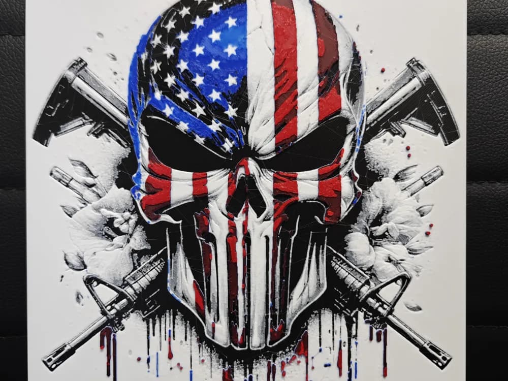 The Punisher Skull Logo by TheHueforgeLady HueForge model: The Punisher Skull Logo by TheHueforgeLady