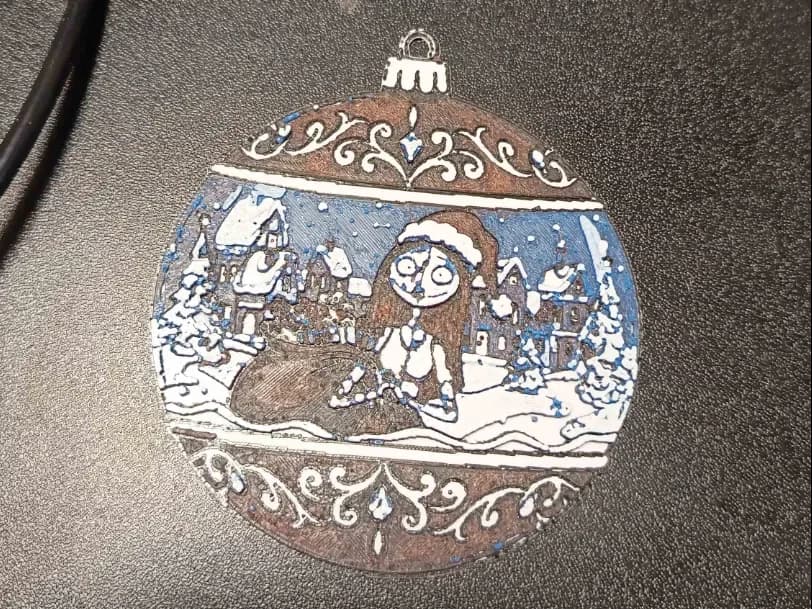 Sally jack skellington Christmas ornament hueforge by 3DNesy HueForge model: Sally jack skellington Christmas ornament hueforge by 3DNesy