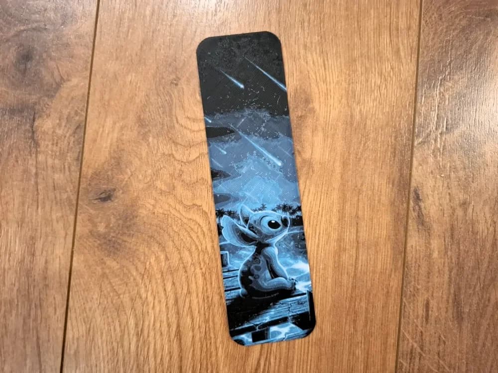 Stich and falling stars bookmark by EternalDesigns3D HueForge model: Stich and falling stars bookmark by EternalDesigns3D