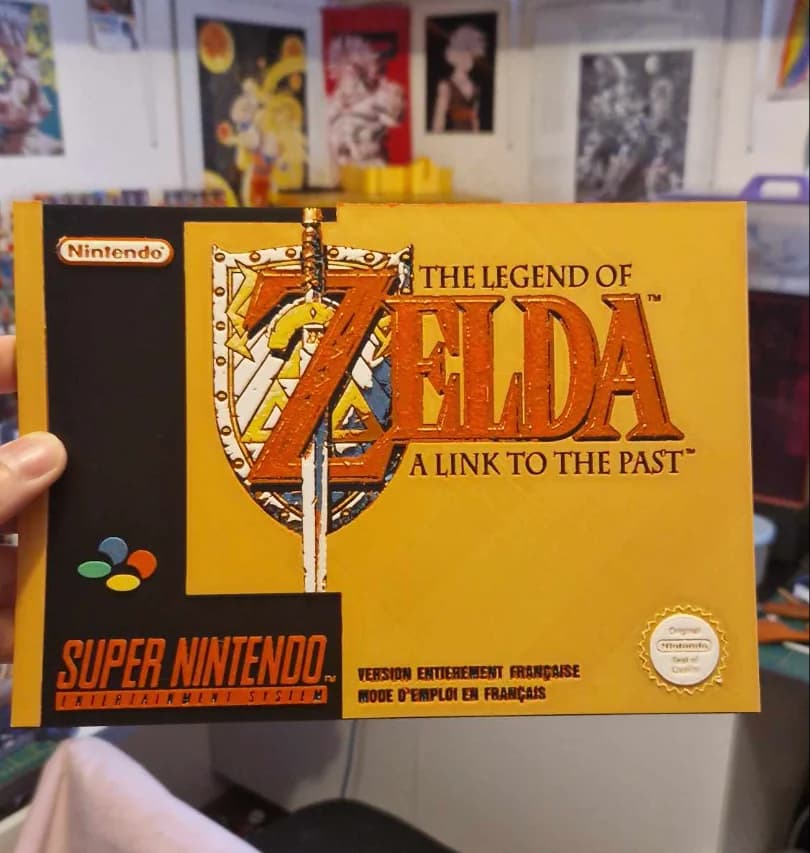 Super Nintendo - The Legend of Zelda Box by Hueforge by Dakiren HueForge model: Super Nintendo - The Legend of Zelda Box by Hueforge by Dakiren