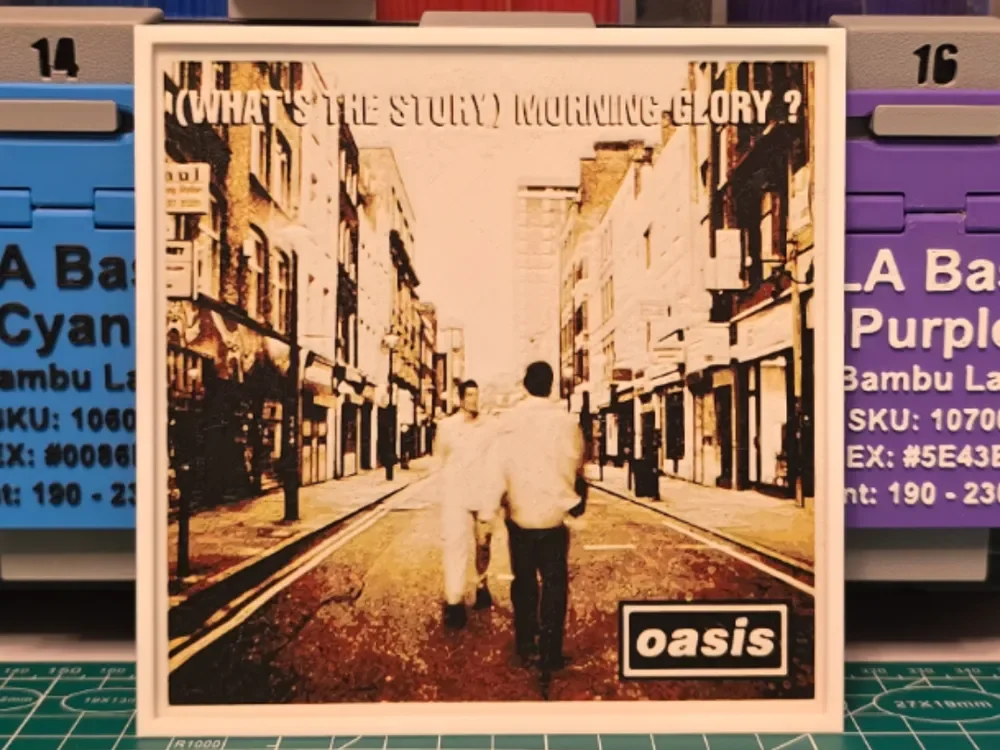 HueForge model: Oasis "(What's the Story) Morning Glory?" Album by Lumpy3D