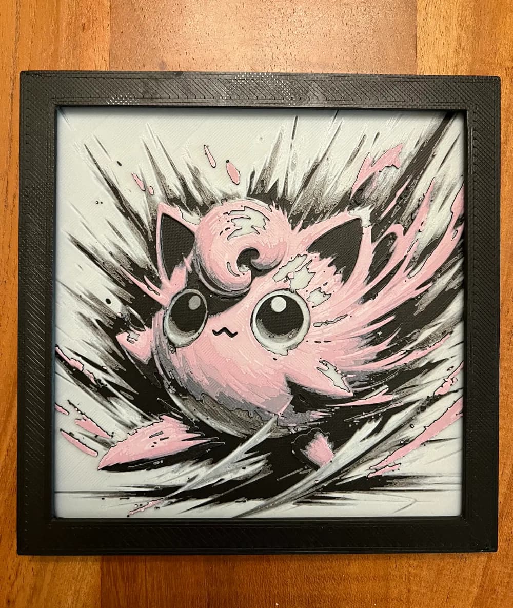 HueForge model: Jigglypuff by JustBe 3D Printing