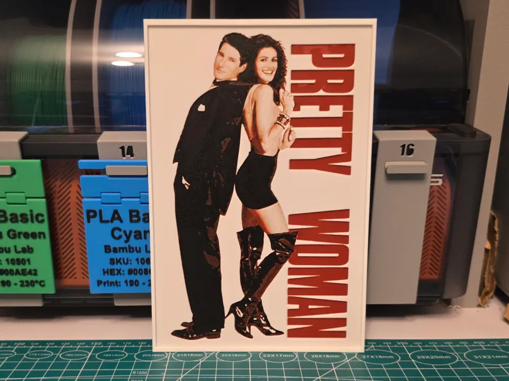 Pretty Woman Movie Poster - Hueforge Art by Lumpy3D HueForge model: Pretty Woman Movie Poster - Hueforge Art by Lumpy3D