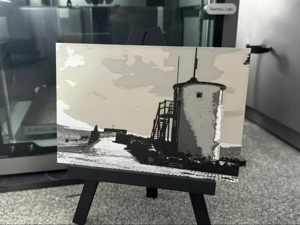 Porthcawl Pier Hueforge (Original Photography) by Welsh Maker HueForge model: Porthcawl Pier Hueforge (Original Photography) by Welsh Maker