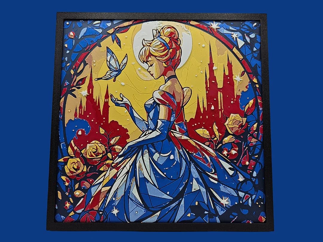 Cinderella in the Garden by BusyKikiBee HueForge model: Cinderella in the Garden by BusyKikiBee