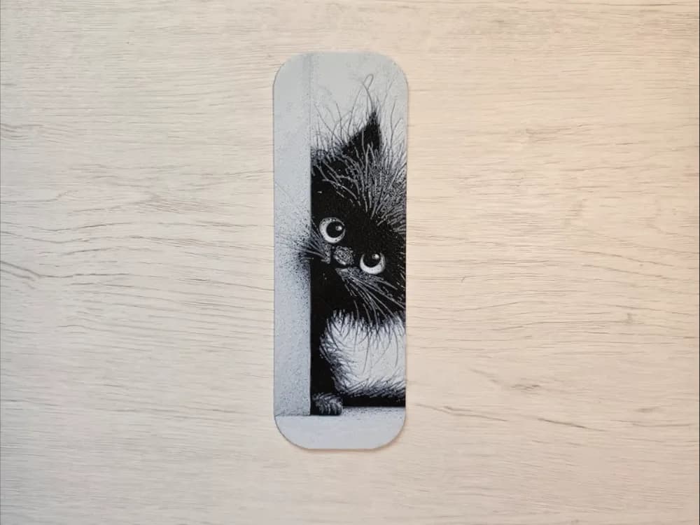 Crazy Hair Kitten Bookmark by Atrus Design HueForge model: Crazy Hair Kitten Bookmark by Atrus Design