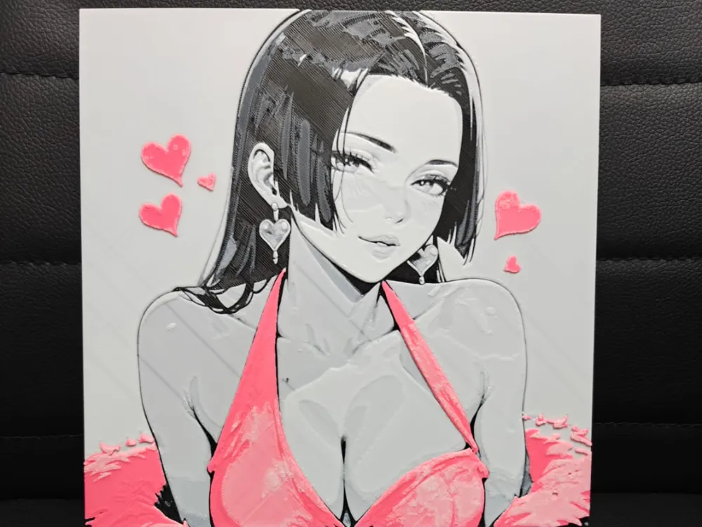 HueForge model: Boa Hancocok Closeup by TheHueforgeLady