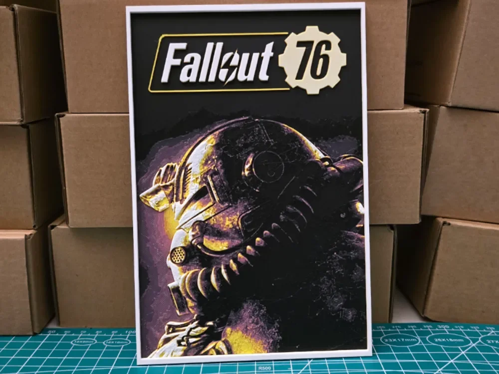 Fallout 76 Poster - Hueforge Art by Lumpy3D HueForge model: Fallout 76 Poster - Hueforge Art by Lumpy3D