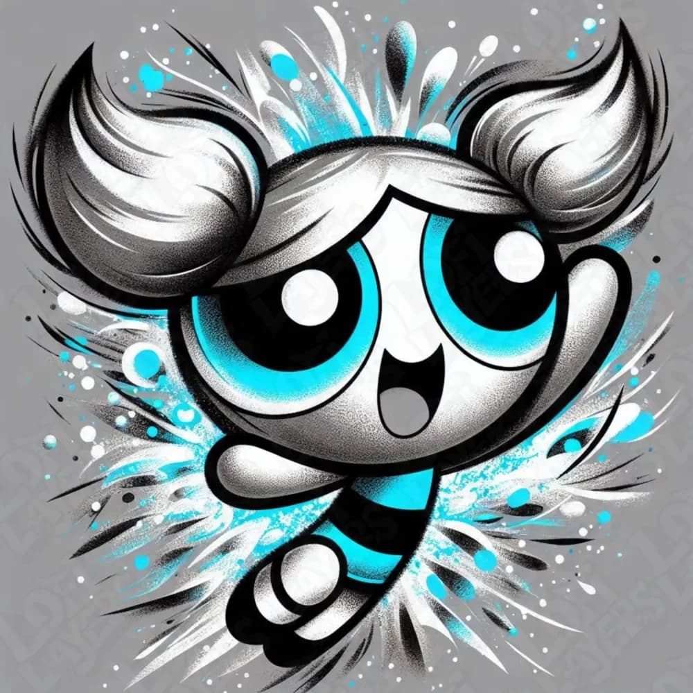 Bubbles (Powerpuff Girls) Hueforge by LoFi Layers HueForge model: Bubbles (Powerpuff Girls) Hueforge by LoFi Layers