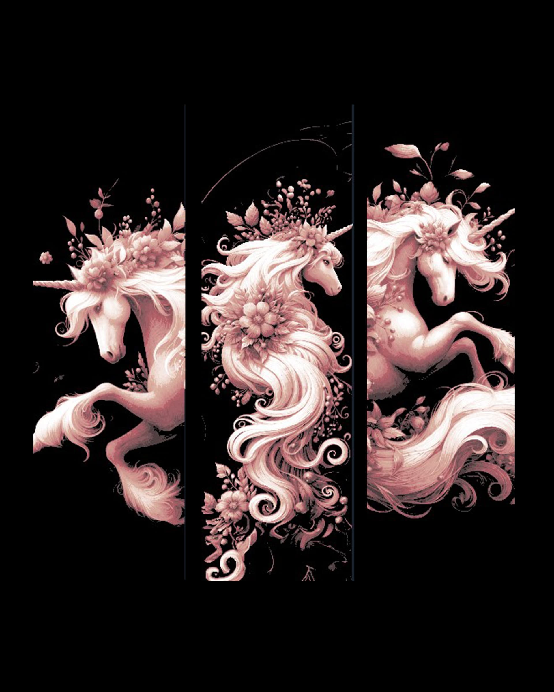 Fantasy Flourishes of the Beautiful Unicorn - Set of 3 Bookmarks Fantasy Flourishes of the Beautiful Unicorn - Set of 3 Bookmarks