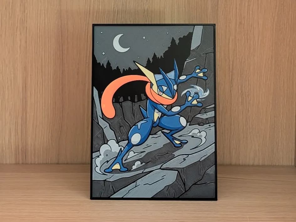 Greninja Hueforge & Frame Greninja Hueforge & Frame