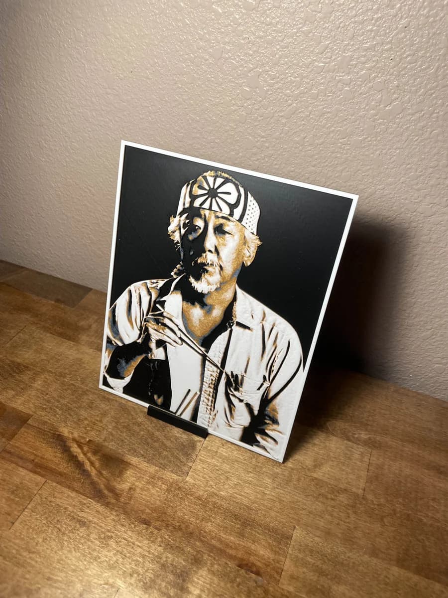 Mr. Miyagi by Cloudy Nostalgia HueForge model: Mr. Miyagi by Cloudy Nostalgia