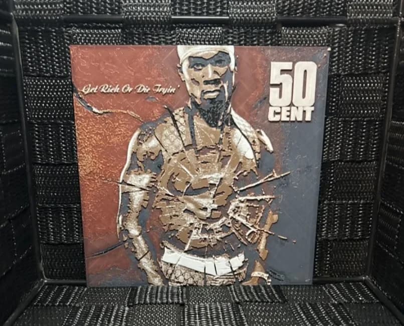Hueforge Music Poster -50 Cent - by JoDau HueForge model: Hueforge Music Poster -50 Cent - by JoDau