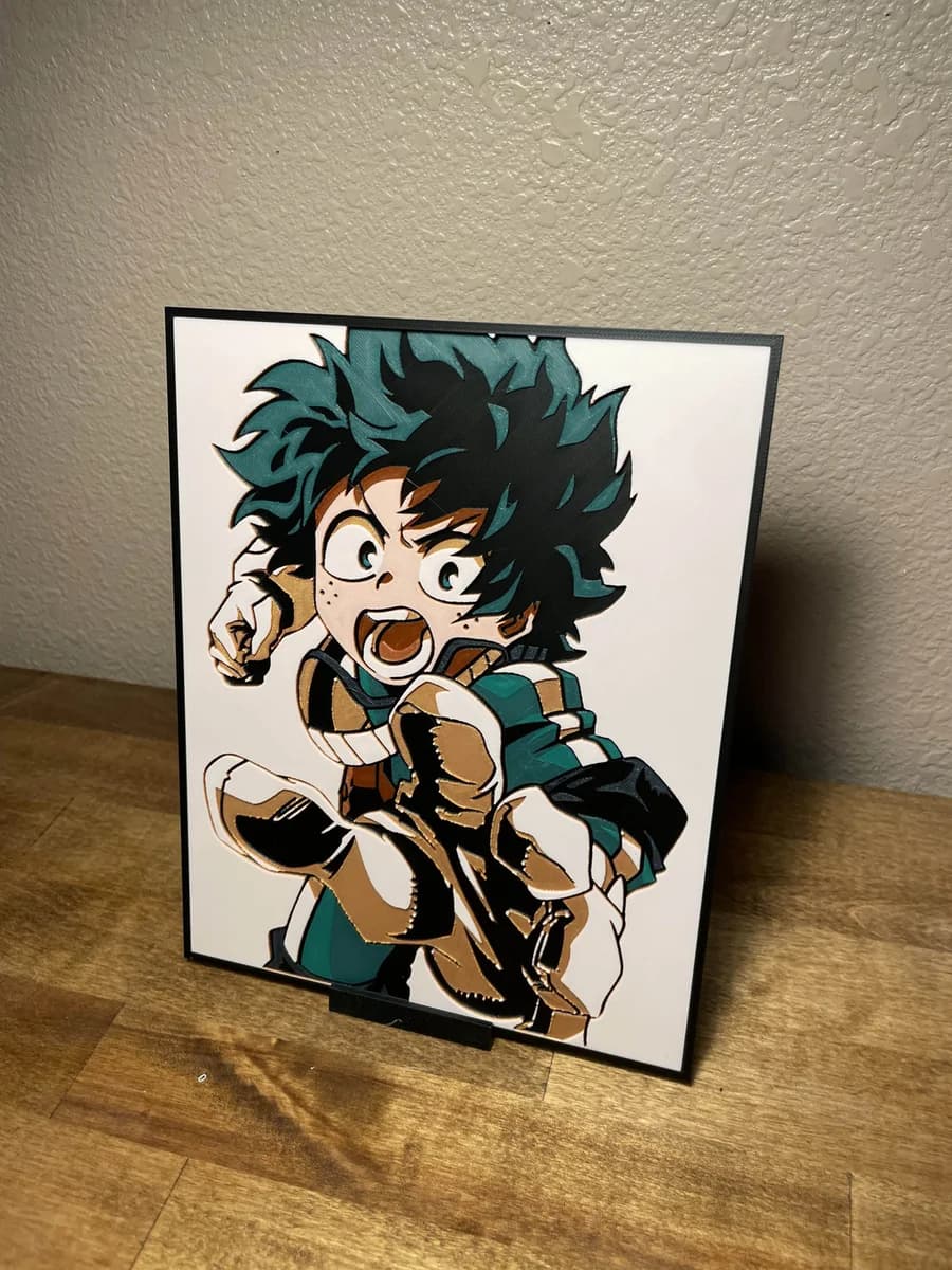 Deku Punch by Cloudy Nostalgia HueForge model: Deku Punch by Cloudy Nostalgia