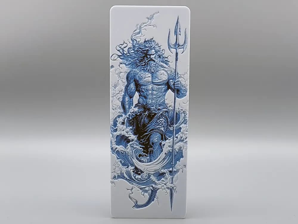 Poseidon Bookmark - 0.2 Nozzle by Sarge HueForge model: Poseidon Bookmark - 0.2 Nozzle by Sarge