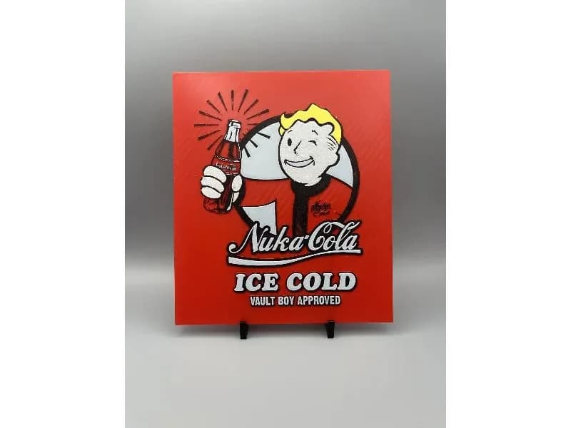 Fallout-Inspired Nuka-Cola HueForge Print Fallout-Inspired Nuka-Cola HueForge Print